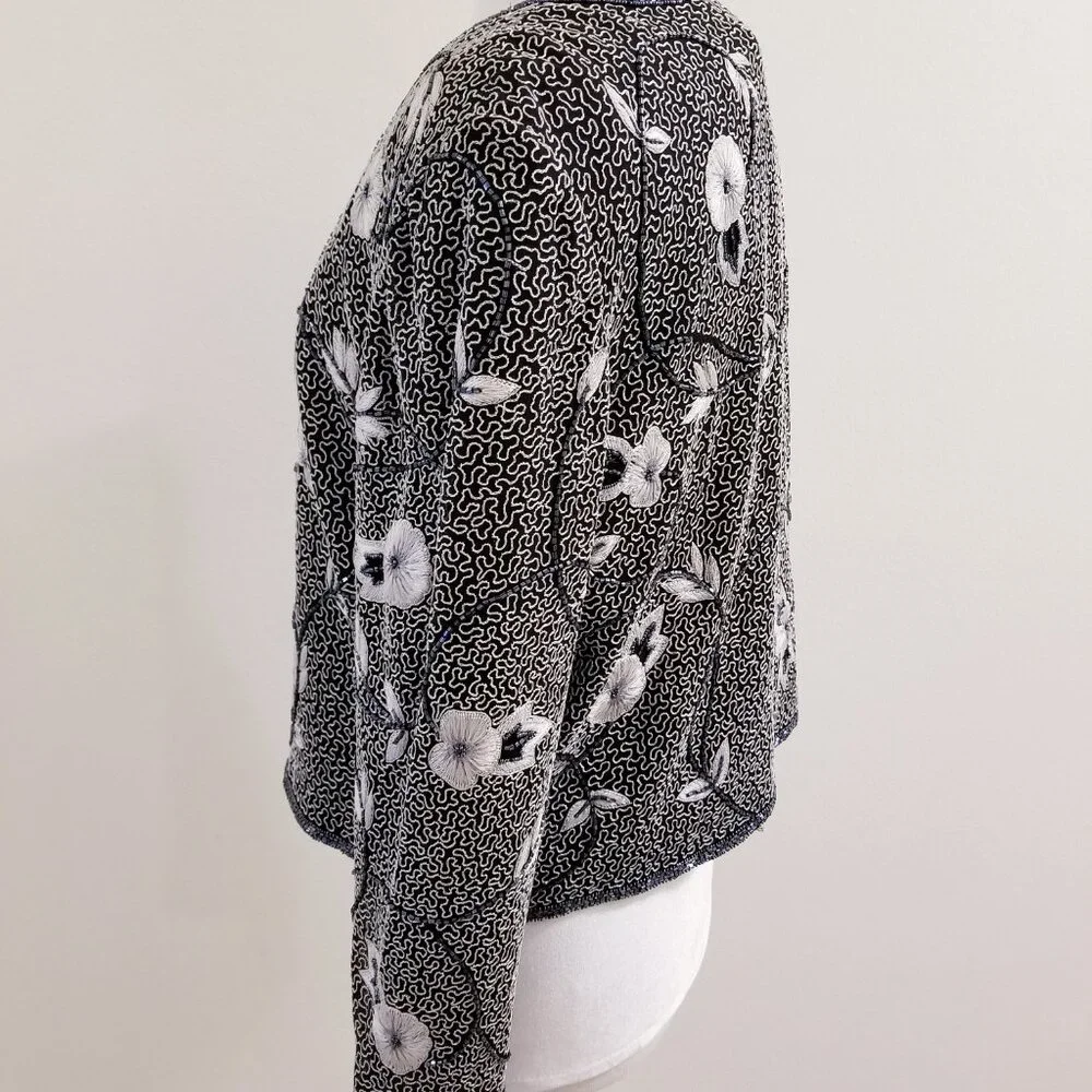 90s Vintage Adrianna Papell Occasions Jacket and Shell Set - PM - Picture 3 of 6